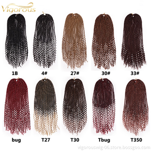 Vigorous Long Afro Curly Crochet Braid Hair Extensions Synthetic Dreadlock Extensions for African American Black Womens